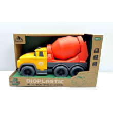 Спецтехніка 933-950 AM (96/2) бетонозмішувач, звуки, мелодія, підсвічування, з біопластику, в коробці