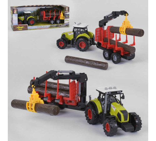 Трактор 550-10 E (36/2) інерція, на батарейках, підсвічування фар, звуки техніки, рухливе захоплення, в коробці – в наличии! Купите сейчас у KAZKOVA