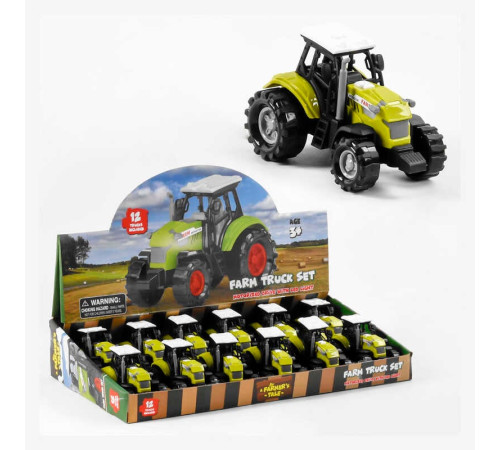 Трактор 550-11 Р (24) ЦІНА ЗА 12 ШТУК В БЛОЦІ, на батарейках, підсічування корпуса, звук роботи техніки, в коробці