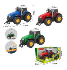 Трактор 0488-600 D (192/2) 3 кольори, інерція, 3 кнопки, світло, звук, в коробці