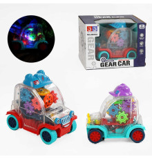 Машинка 28003 A (96/2) 2 кольори, світло, звук, колесо вільного ходу, шестерні, прозорий корпус, у коробці
