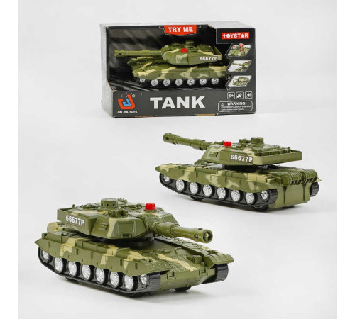 Танк 666-77 P (60) інерція, звук, підсвічування, рухоме дуло, в коробці