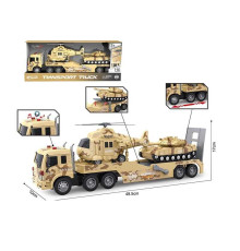 Машина WY 578 F (12) інерція, підсвічування, звуки, рухливі елементи, гумові шини, танк, вертоліт, в коробці