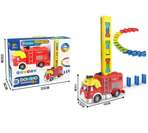 Машина з доміно 367-1 A (24/2) розставляє фішки (80 шт.), підсвічування, пісні, історії, скоромовки англійською, регулювання напрямку, в коробці