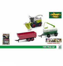 Комбайн 550-12 C (24/2) комбайн, причеп - самоскид, інерція, цистерна, підсвічування, звуки, рухомі елементи, на батарейках, в коробці