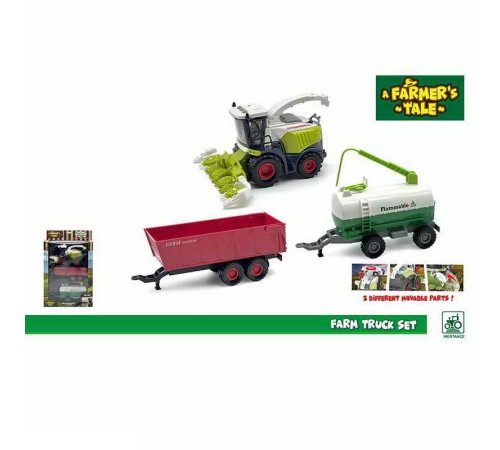 Комбайн 550-12 C (24/2) комбайн, причеп - самоскид, інерція, цистерна, підсвічування, звуки, рухомі елементи, на батарейках, в коробці