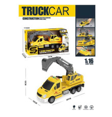 Спецтехніка JS 133 (36/2) "Екскаватор", масштаб - 1:16, інерція, звук, підсвічування, ківш, в коробці