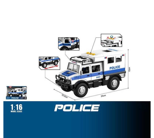 Джип WY 980 A (24) звуки, підсвічування, інерція, масштаб 1:16, відкриваються дверцята, гумові колеса, в коробці