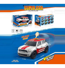 Машина музична E 25-1 (60/2) світло, звук, їздить вперед та назад, гумові колеса, масштаб 1:18, в коробці