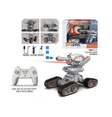 Танк на радіокеруванні XB 1118 (12) 2 кольори, пульт 2.4 GHz, акумулятор 3.7 V, стріляє орбізами, підсвічування, звуки, мелодії, орбізи, пляшечка, в коробці