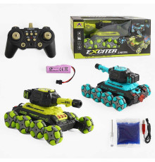 Танк на радіокеруванні KT 908 A (24/2) 2 кольори, світло, звук, парогенератор, стріляє орбізами, обертання на 360°, пульт 2.4G, акум. 3.7V, в коробці