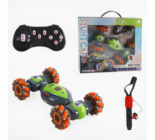 Машина на радіокеруванні 1840-2 (24) звук, підсвічування, роликові колеса, акумулятор 3.7 V, пульт 2.4 Ghz+браслет, USB-кабель, в коробці