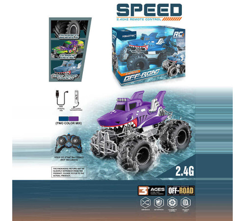 Машина на радіокеруванні XB 1256 (24) акумулятор 3.7 V, USB кабель, пульт 2.4G, масштаб 1:16, гумові колеса, водонепроникна, в коробці