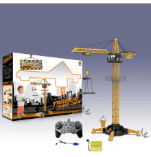 Кран на радіокеруванні 8640-1 (8) акумулятор 4.8 V, USB кабель, пульт 2.4 GHZ, звук, підсвічування, масштаб 1:18, кабіна обертається, підіймає вантаж, в коробці