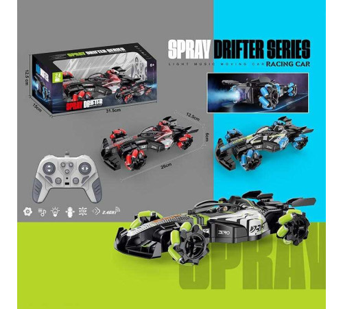 Машина на радіокеруванні GS 021 A (32) 3 види, акумулятор: 3.7 V, пульт: 2.4 GHz, звук, підсвічування, роликові колеса, 4WD, оберт на 360°, режим демонстрації, парогенерація, пляшка, USB-кабель, в коробці, ВИДАЄТЬСЯ МІКС ВИДІВ – в наличии! Купите сейчас у KAZKOVA