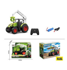 Трактор на радіокеруванні 6606 (24) підсвічування, акумулятор 3.7V, пульт 2.4GHz, USB-кабель, гумові колеса, режим демонстрація, масштаб 1:24, в коробці