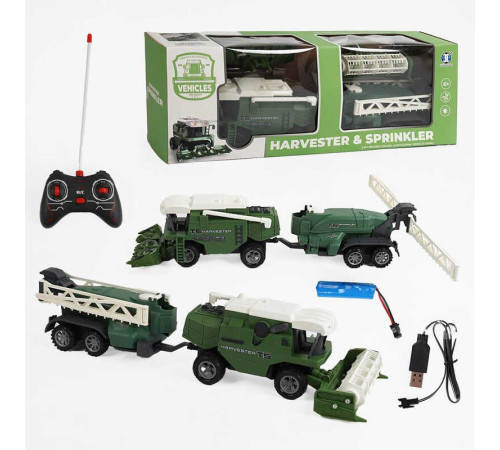 Комбайн на радіокеруванні CR 1924 (12/2) причіп, аксесуари, підсвічування, акум. 3.7V, USB-кабель, в коробці