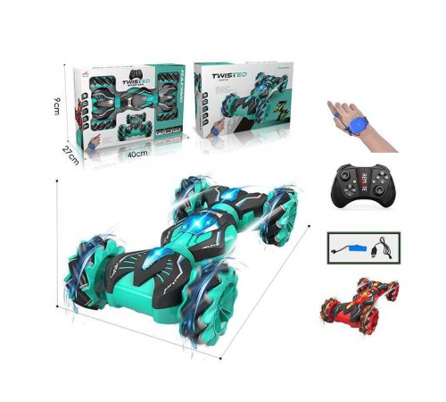 Машина на радіокеруванні 911-579 A (24) 2 кольори, роликові колеса, музика, беззвучний режим, світло, режим демонстрації, USB-кабель, перевертиш, акум. 3.7V, пульт 2.4G + сенсорний браслет, в коробці – в наличии! Купите сейчас у KAZKOVA