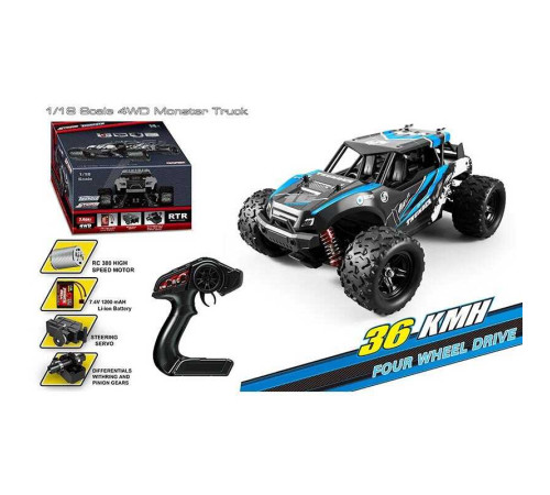 Машина на радіокеруванні HS 18312 (8) акумулятор 7.4 V, USB-кабель, пульт 2.4 G, протиударний корпус, гумові шини, швидкість до 36 км/г, в коробці