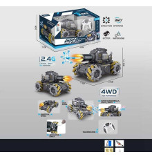 Танк на радіокеруванні CXL 800-102 A3 (12/2) акум. 7.4V, пульт 2.4G, USB-кабель, підсвічування, парогенерація, стріляє орбізами, музика, в коробці