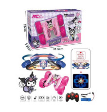 Машина на радіокеруванні 6647-2 (36) 2 кольори, пульт 2.4 GHz, акумулятор 3.7 V, оберт на 360, слова англ. мовою, на батарейках, герой, USB кабель, перевертиш, в коробці