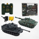Танковий бій на радіокеруванні 99823 (8/2) 2 танки, акумулятори 4.8 V, пульти 2.4 GMHz, звуки, підсвічування, гумові гусені, рухлива башта, в коробці
