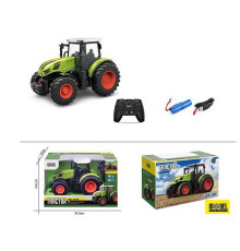 Трактор на радіокеруванні 6603 (32) підсвічування, акумулятор 3.7V, пульт 2.4GHz, USB-кабель, гумові колеса, режим демонстрація, масштаб 1:24, в коробці