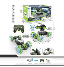 Танк на радіокеруванні DH 666-18 B (24) акумулятор 3.7 V, пульт керування 2.4 Ghz, підсвічування, звуки, стріляє орбізами, роликові колеса, в коробці