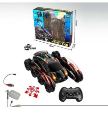 Машина на радіокеруванні H 12 (24) підсвічування, музика, роликові колеса, парогенерація, перевертиш, акум. 3.7V, пульт 2.4G, USB-кабель, обертається на 360, зміна висоти коліс, в коробці