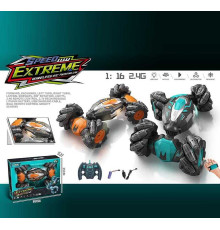 Машина на радіокеруванні YJ 096-2 A (24) 2 кольори, роликові колеса, підсвічування, зміна положення корпуса, USB-кабель, акум. 3.7V, масштаб 1:16, пульт 2.4G + сенсорний браслет, в коробці