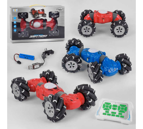 Машинка на радіокеруванні 2155 (18/2) 2 кольори, музика, світло, акум 3.7 V, трюкова, в коробці