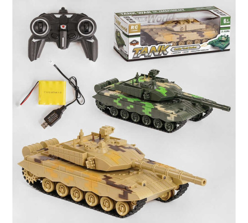 Танк на радіокеруванні 9902 (16) 2 кольори, підсвічування фар, звук, акумуляторна батарея 4.8V, в коробці