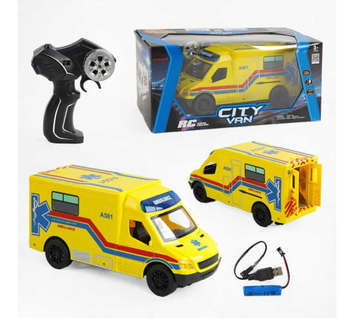 Машина на радіокеруванні 666-770 A (20) "Швидка допомога", акумулятор 3,7V, світло, в коробці