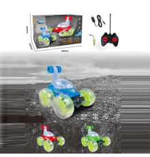 Машина на радіокеруванні 123-70 A (36) 3 кольори, перевертиш, мелодія, підсвічування, вбудований акумулятор, в коробці, ВИДАЄТЬСЯ ТІЛЬКИ МІКС ВИДІВ