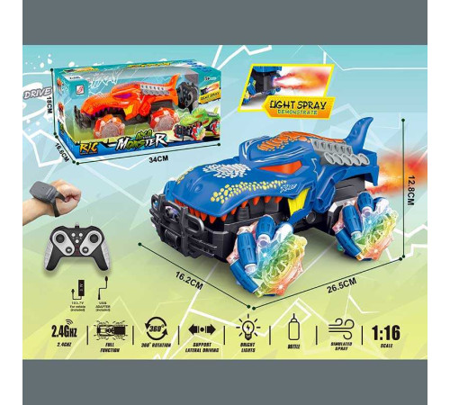 Машина на радіокеруванні ZJ 238-60 A (24) акумулятор 3.7 V, пульт 2.4 GHz, браслет, 1:16, роликові колеса, підсвічування, парогенератор, в коробці