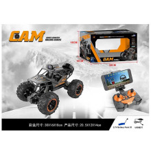 Джип на радіокеруванні LH-C 023 A (24) Wi-Fi камера, додаток, розмір - 20х14х13 см, акум. 3.7V, пульт, USB-кабель, викрутка, амортизація, металопластиковий корпус, гумові шини, тримач для телефону,в коробці