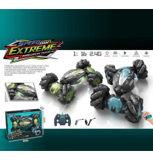 Машина на радіокеруванні YJ 096-3 A (36) 2 кольори, зміна положення корпусу, підсвічування, роликові колеса, акум. 3.7V, масштаб 1:16, пульт 2.4 GHz + сенсорний браслет, режим демонстрації, USB-кабель, в коробці