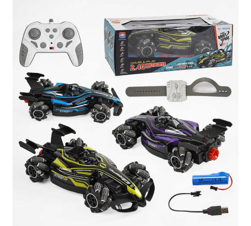 Машина на радіокеруванні CD-TJ 003 G (24) 3 кольори, акумулятор 3.7 V, пульт 2.4 G, підсвічування, парогенератор, роликові колеса, браслет, в коробці, ВИДАЄТЬСЯ ТІЛЬКИ МІКС ВИДІВ