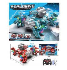 Танк на радіокеруванні 1037 (24/2) 2 кольори, світло, стріляє орбізами, обертається на 360°, підіймає корпус, акум. 3.7 V, роликові колеса, в коробці