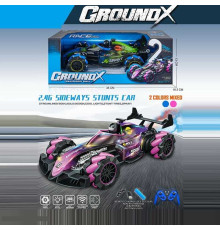 Машина на радіокеруванні 585-95 A (30/2) підсвічування, звук транспорту, парогенератор, обертання на 360°, рух з боку в бік, роликові колеса, протиударний корпус, пульт 2.4 GHz, акумулятор 3.7 V, в коробці