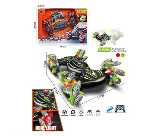 Машина на радіокеруванні RQ 3036 (24) розмір: 18х8х31см, акум. 3.7V, пульт 2.4G, підсвічування, музика, режим демонстрації, в коробці