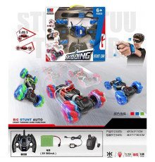 Машина на радіокеруванні UD 2199 A (8) 3 кольори, акум. 6V, пульт 2.4G + сенсорний браслет, 2 USB-кабелі, масштаб: 1:10, підсвічування, звуки, зміна положення корпуса, дрифт, роликові колеса, ВИДАЄТЬСЯ МІКС, в коробці
