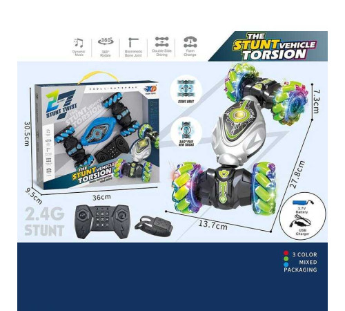 Машина на радіокеруванні 3688 G 108 A (24) акумулятор 3.7 V, пульт 2.4 G, підсвічування, мелодії, роликові колеса, в коробці