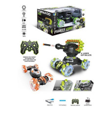 Танк на радіокеруванні DH 666-74 B (24/2) 2 кольори, акумулятор 3.7 V, пульт керування 2.4 Ghz, підсвічування, звуки, стріляє м’якими патронами, роликові колеса, в коробці