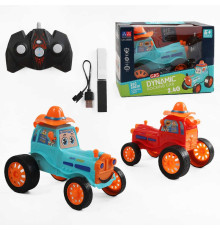 Трактор на радіокеруванні UD 2205 B (36/2) гойдається, підсвічування, музика, режим демонстрації, пульт 2.4G, акумулятор 3.7 V, USB-кабель, в коробці