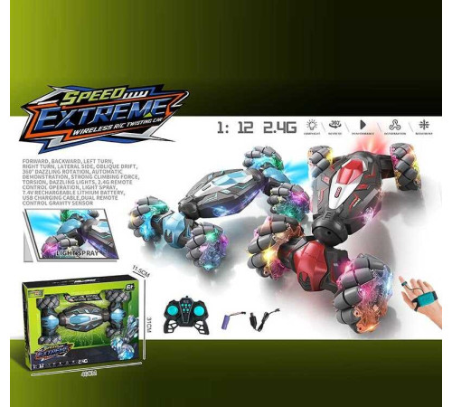 Машина на радіокеруванні YJ 097-1 A (18) 2 кольори, масштаб: 1:12, акумулятор: 7.4 V, пульт 2.4 GHz, браслет, USB - кабель, оберт: 360°, підсвічування, звуки, парогенерація, роликові колеса, в коробці