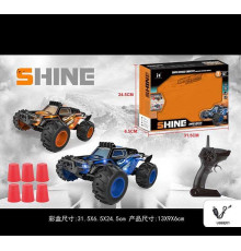 Машина на радіокеруванні LH-C 036 B (24) 2 кольори, вбудований акумулятор, пульт 2.4 GHz, USB - кабель, підсвічування, амортизація, колеса: гума, 6 конусів, в коробці