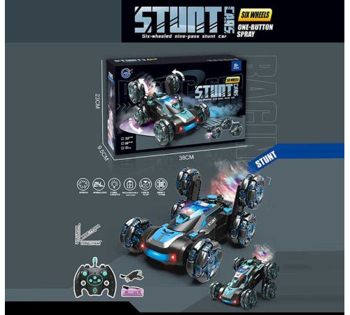 Машина на радіокеруванні 699 D-6 (36/2) 2 кольори, режим демонстрації, зміна висоти коліс, підсвічування, парогенерація, музика, звуки, роликові колеса, дрифтує, акум. 3.7 V, пульт 2.4G, USB-кабель, в коробці