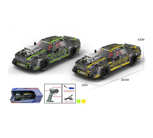 Машина на радіокеруванні YD 898 MT 6520 (24/2) 2 кольори, протиударний корпус, масштаб 1:16, пульт 2.4GHz, USB-кабель, акум. 3.7V, в коробці
