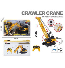 Кран на радіокеруванні Z 6830 A (12) металевий гак, автоматичний кран, гусеничний хід, пульт 2.4 G, вантаж, підсвічування, звук, акум. 3.7 V, USB-кабель, беззвучний режим, в коробці